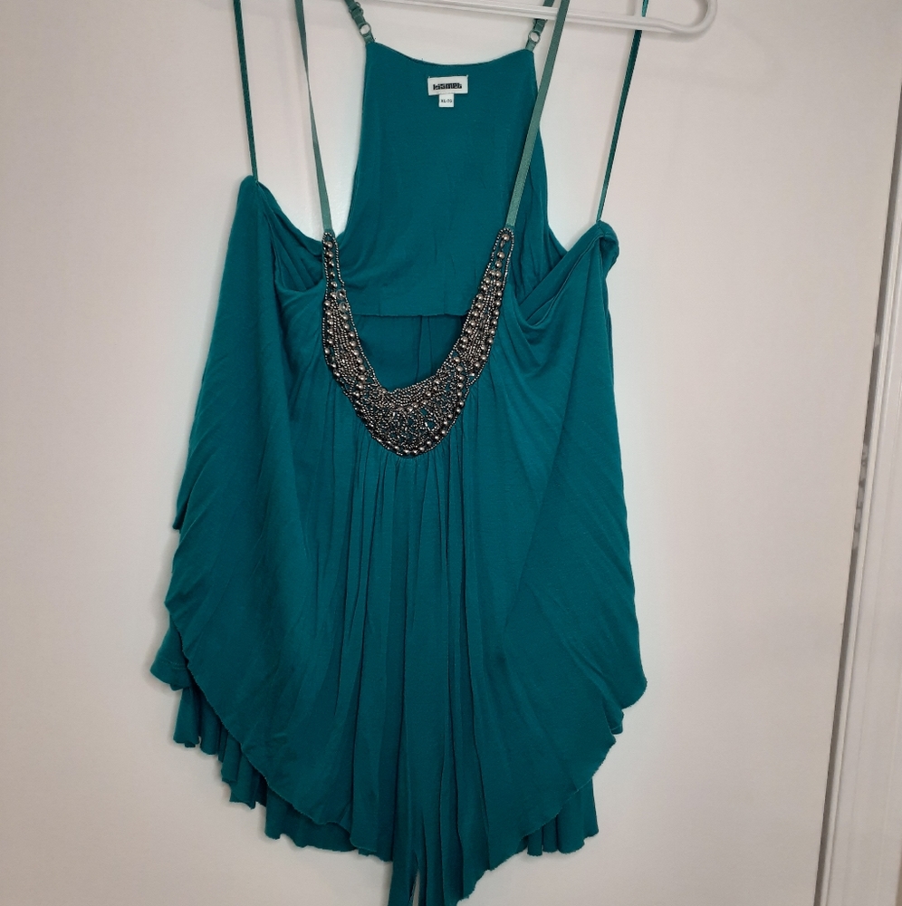 Large, kismet, green, studded top